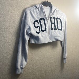 Cropped zip up from garage size xs